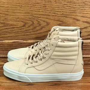 Vans Sk8-Hi Reissue Zip Veggie Tan Leather Shoes